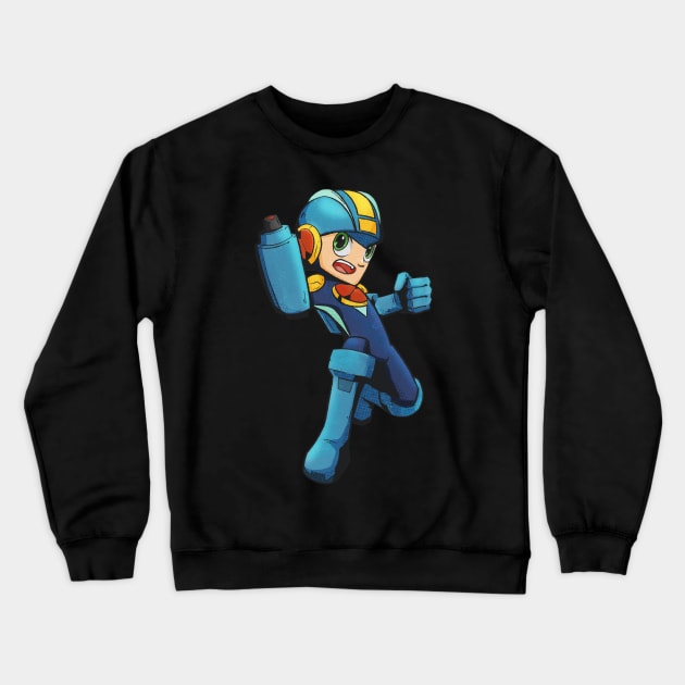 Mega Man Net Battler Crewneck Sweatshirt by thecamobot